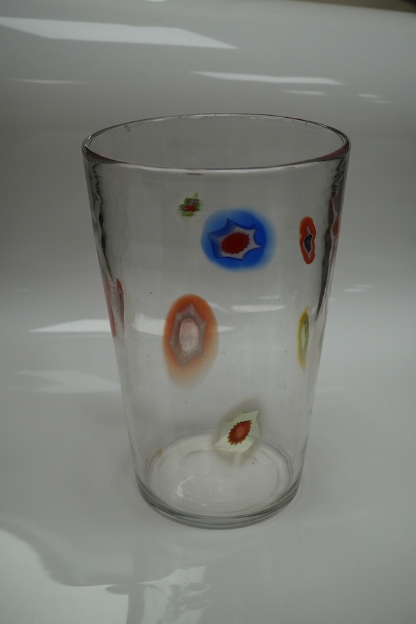 A mid century Murano glass vase, 24cm high. Condition - good